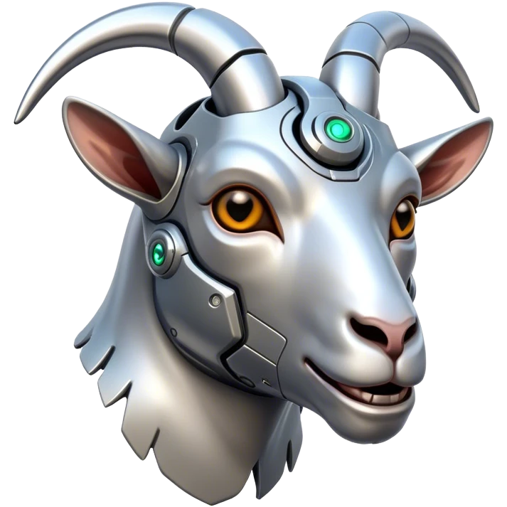 A Cyborg Goat head emoji