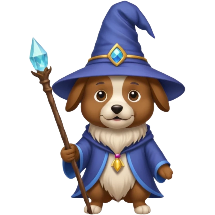 Dog wizard emoji