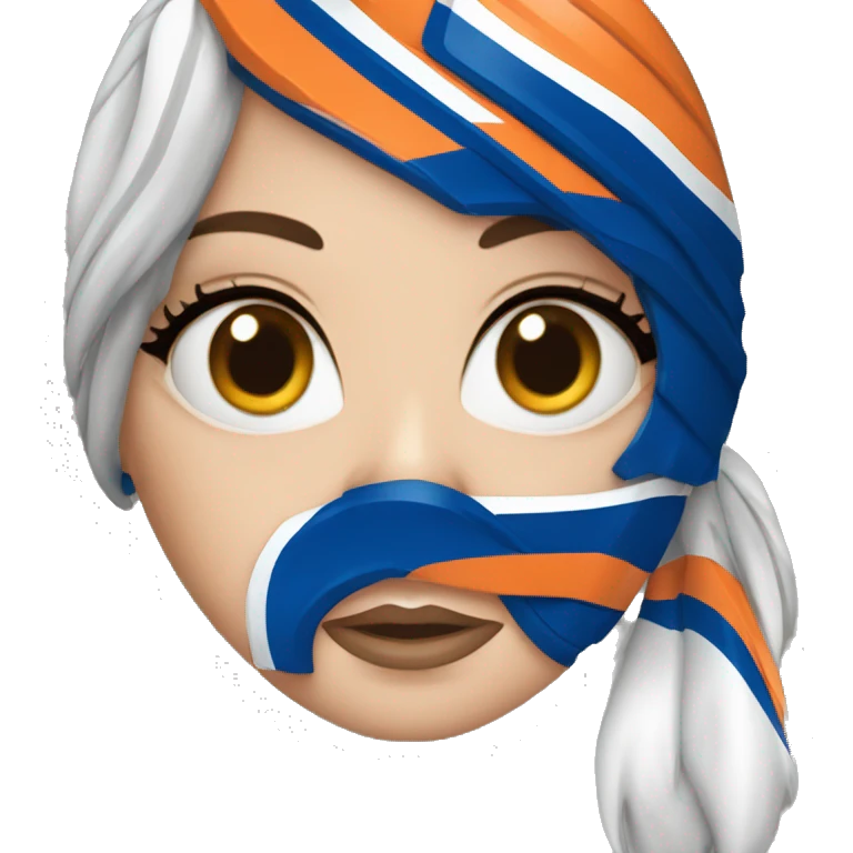 Edmonton oilers nhl blue eyes female fan emoji