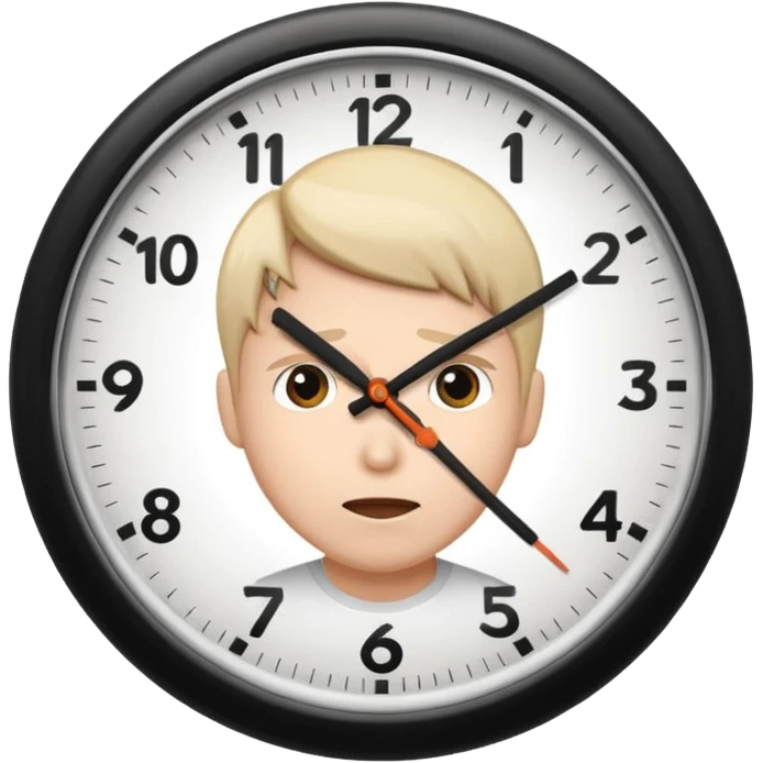 Create a hurried expression holding a clock that ticks VERY FAST emoji