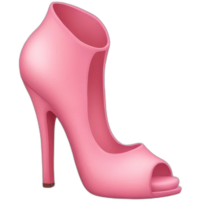 Chaussure foot rose emoji
