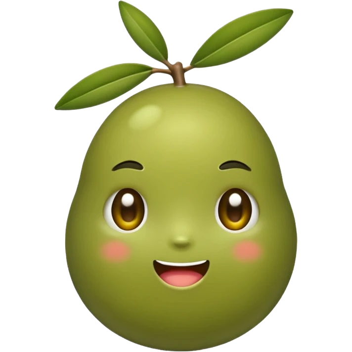 a sticker of a cute olive emoji