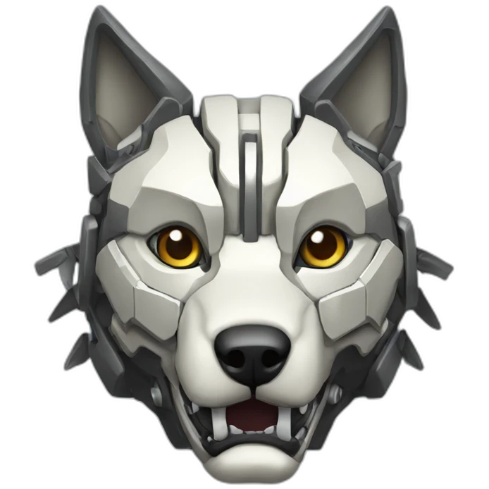 mecha wolf head emoji