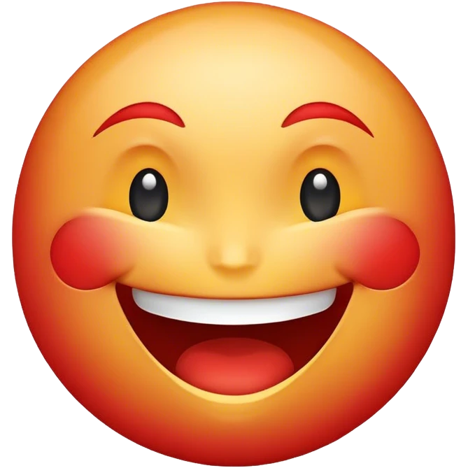Smile face red emoji