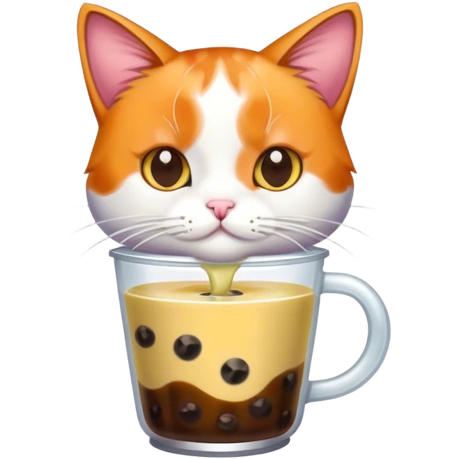 Boba kitty emoji