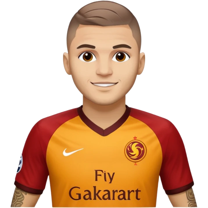 Mauro icardi Galatasaray formasıyla gol sevinci yapıyor emoji