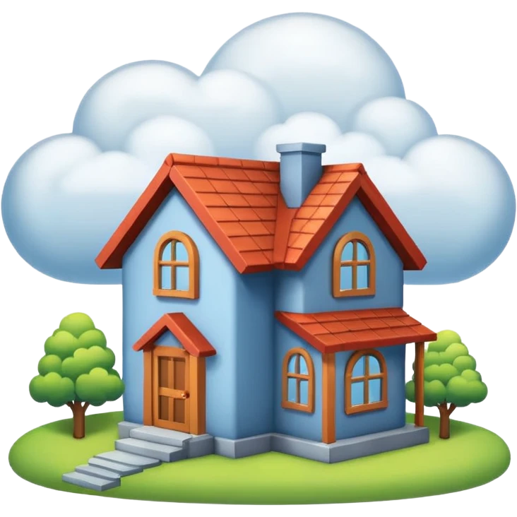 cloud made house emoji