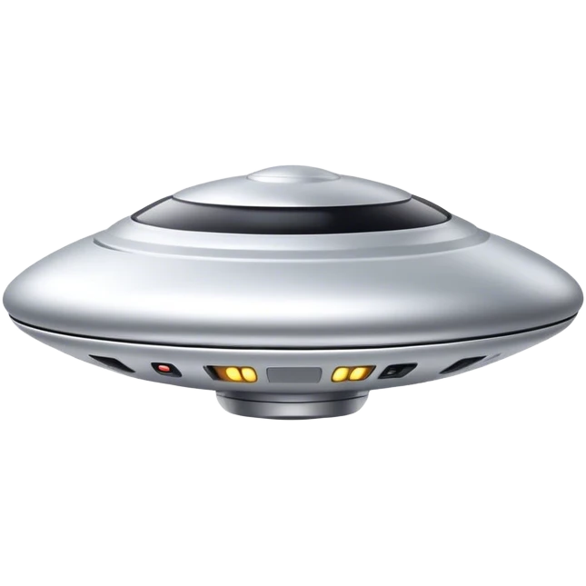 sliver color Ufo minimal and high technology emoji