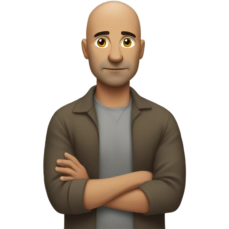 Bald Hispanic man feeling naked  emoji
