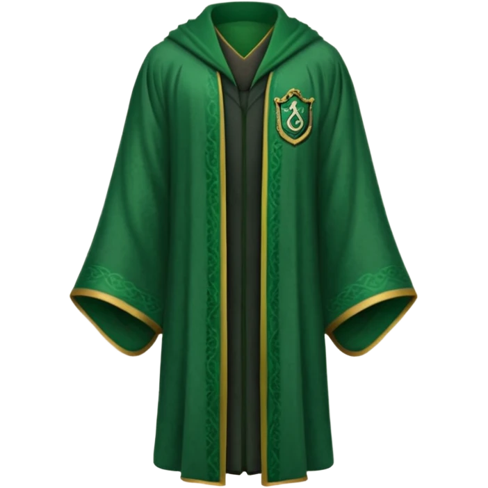 Hogwarts robe in slytherin farbe emoji