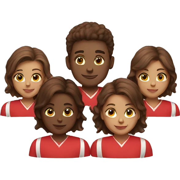 Team with red clothes emoji