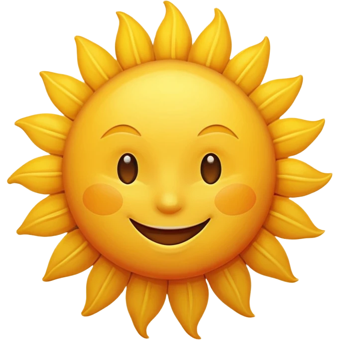 smiling sun, simple, cheerful emoji