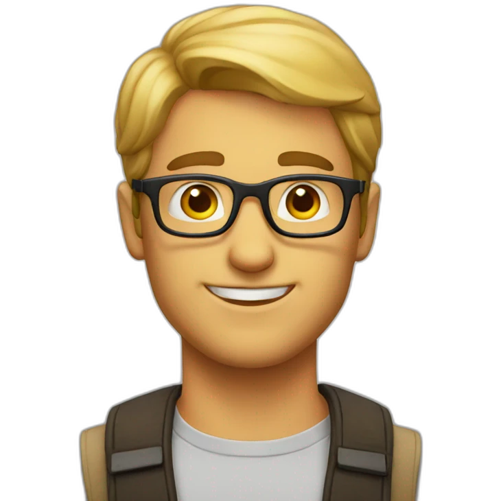Handsome nerd emoji