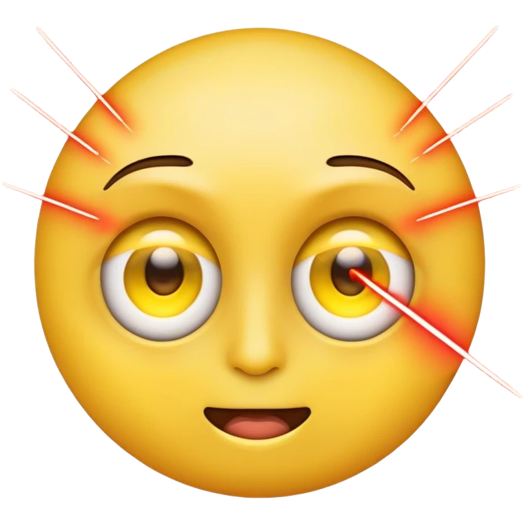 emoji face launching laser from its eyes emoji