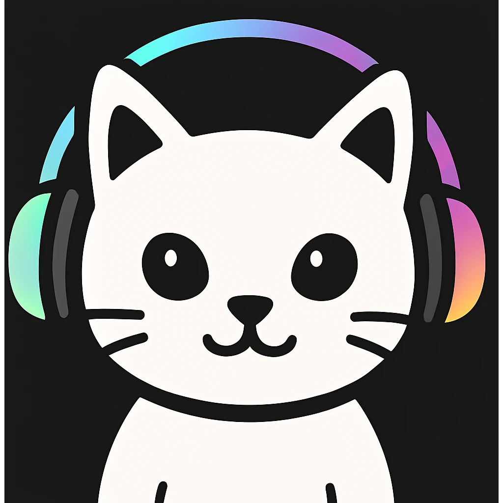 cat with headphone
 emoji