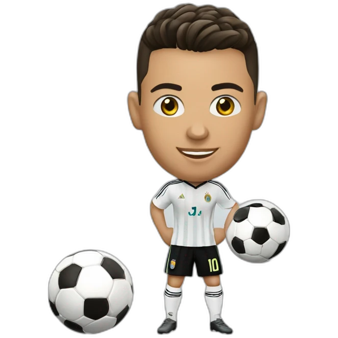 Ronaldo with ballond'or  emoji