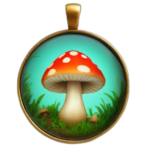 Mushroom necklace emoji