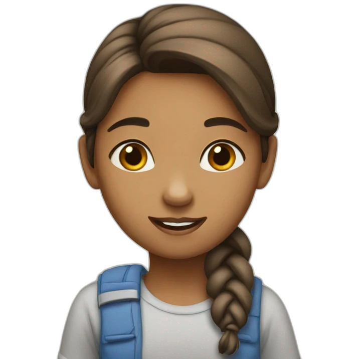 a girl doinghomework emoji