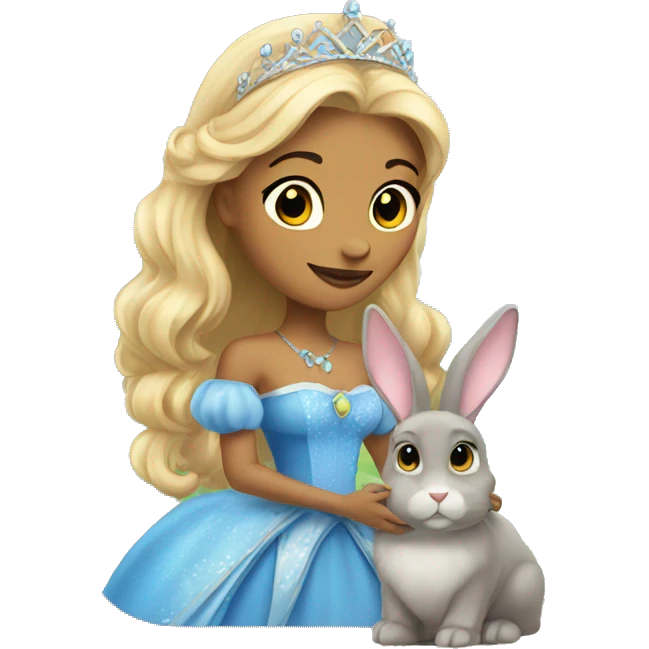 Princess with a bunny emoji