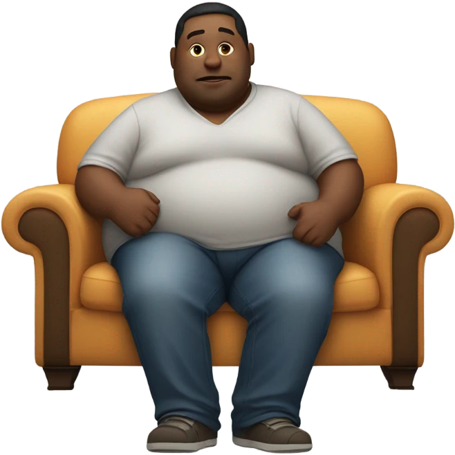 fat guy on couch emoji