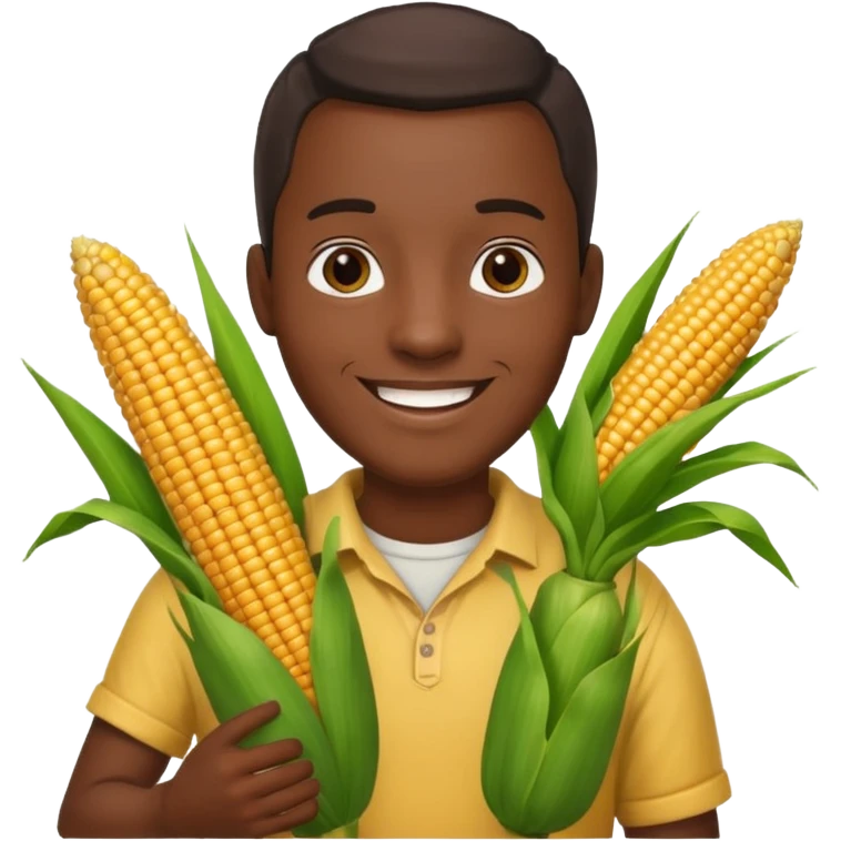 BLACK MAN HOLDING AN CORN POT emoji