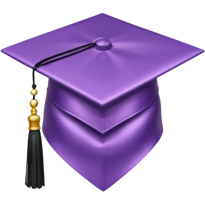 lilac graduation cap emoji