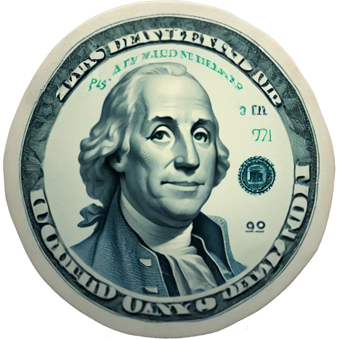 blue dollar in a circle emoji