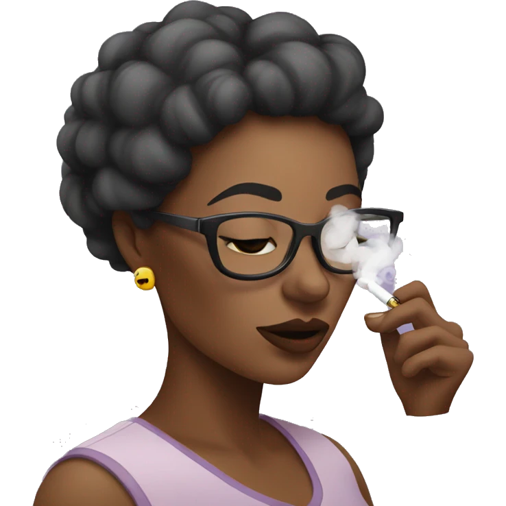 A women smoking vape  emoji