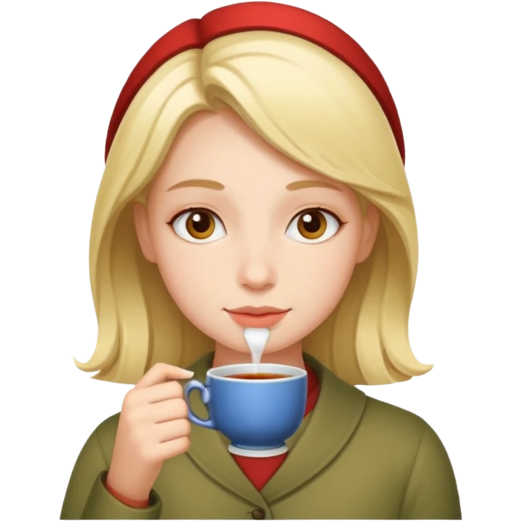 A person drinking tea. emoji