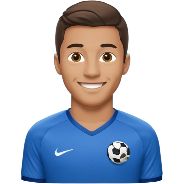 soccer player man blue jersey emoji