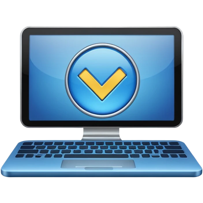 Computer with checkmark emoji