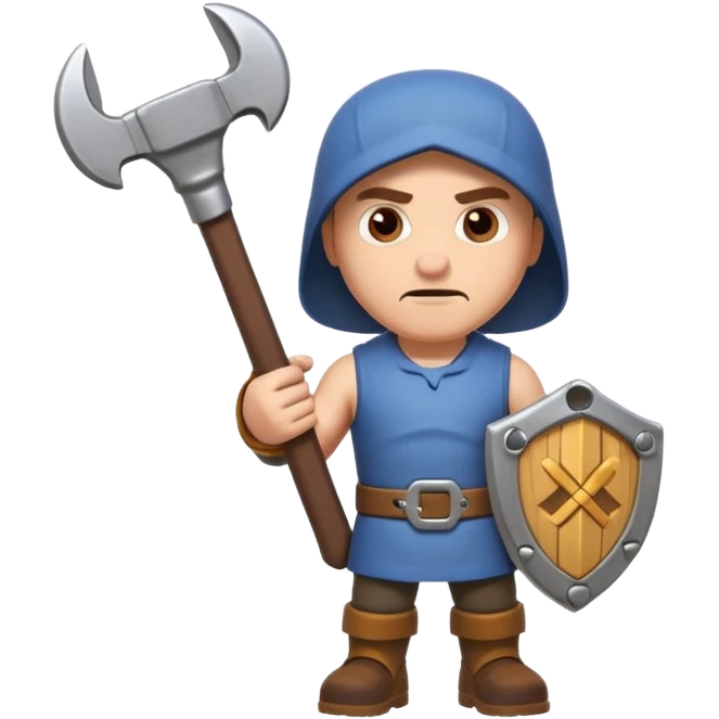 A Mechanic Wrench In A Clash Of Clans and medival Aesthetic not human emoji