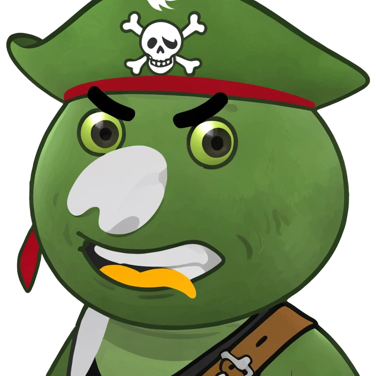 injured pirate meme emoji style with wooden leg emoji