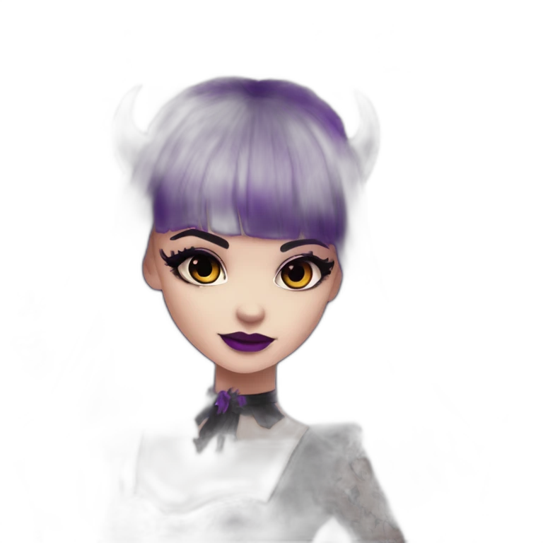 Elissabat-vampire-monsterhigh-goth-romantic-bangs-hair-purple-black emoji