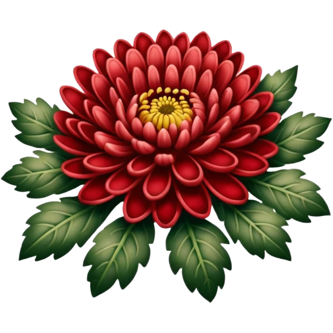 chrysanthemum flower red tattoo emoji