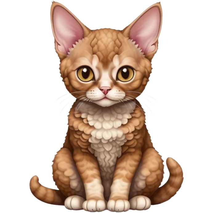 Brown Devon cat sitting emoji