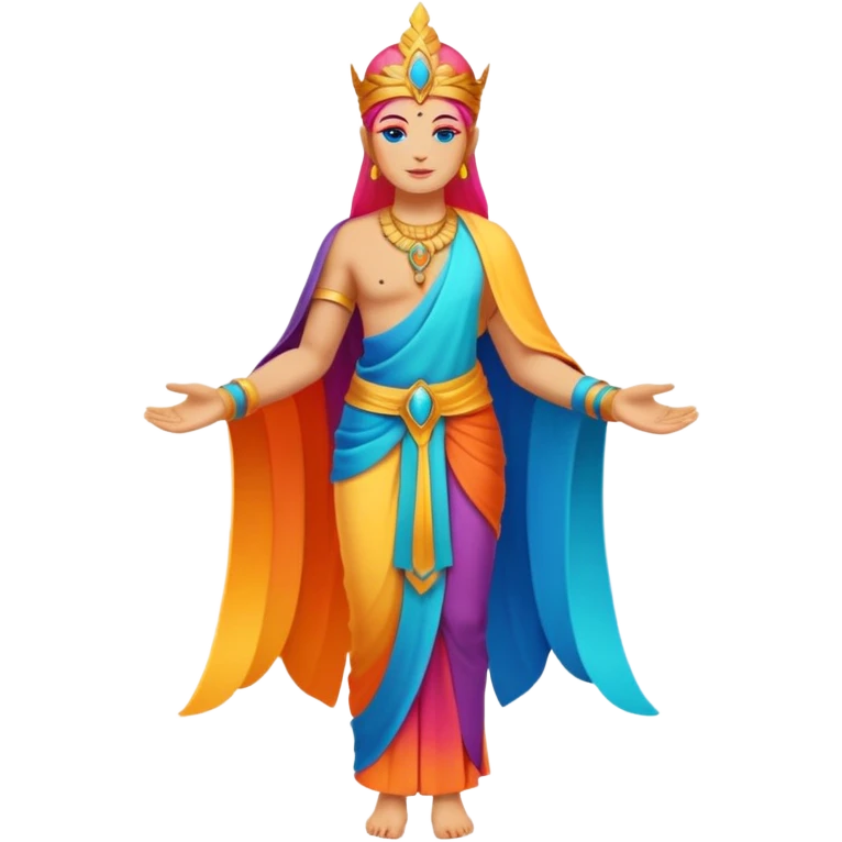 Abstract Colorful Ascending Divine La Creatura Avatar, full body emoji