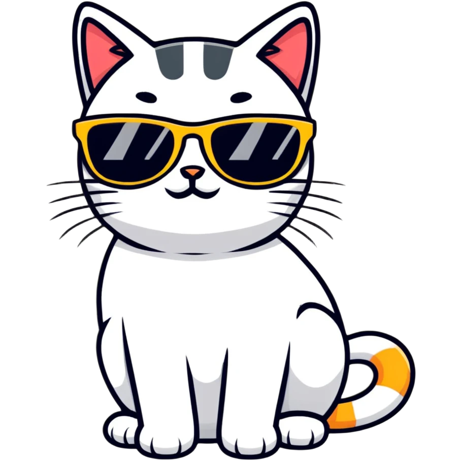Cat with sunglasses emoji