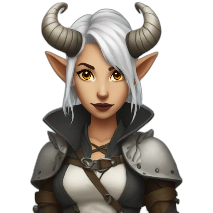 White tiefling rogue girl emoji