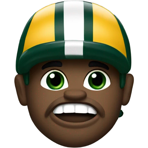 Stitch wearing Green Bay packers emoji