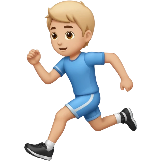running boy emoji, side view,
cute emoji style, mobile game emoji,
soft 3D look, white outline sticker style,
no background emoji