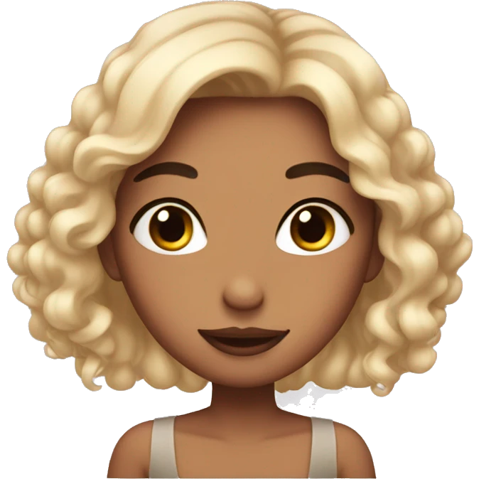 blushing girl with long nails emoji