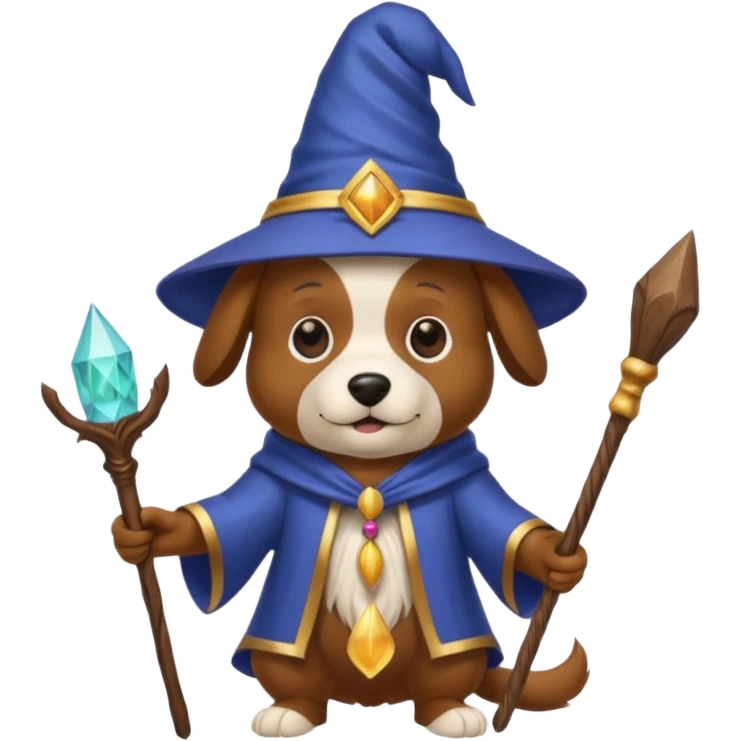 Dog wizard emoji