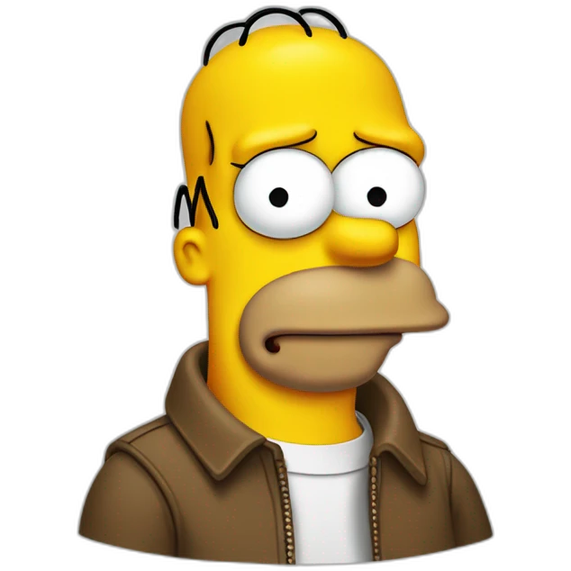 Homer Simpson avec cheveux roux emoji