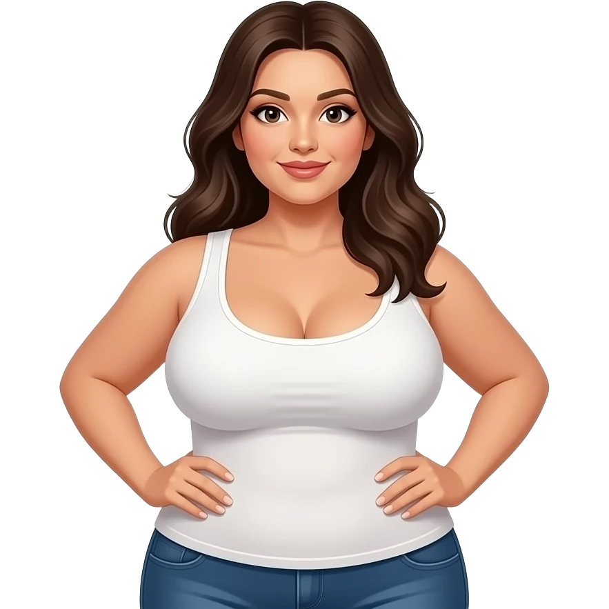 I want a woman of at least 100 kg standing and her hips are so big and boops as well and up there is writen Hina gaindi pagal emoji