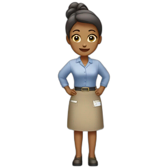 Woman wearing a skirt￼ at work  emoji