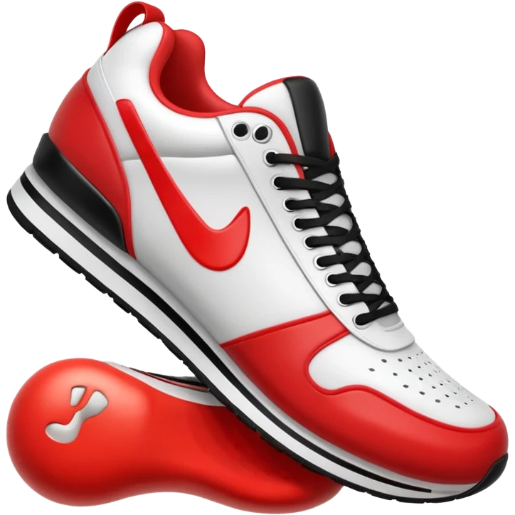 3D Apple-style emoji of a sneaker on a foot pressing down, with a footprint under it.






 emoji
