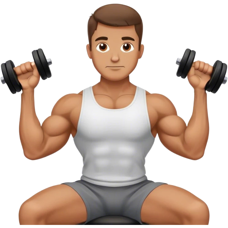 man seated weighted wrist curl emoji
