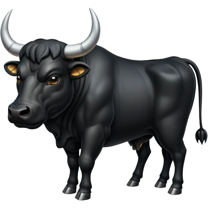 Black bull emoji