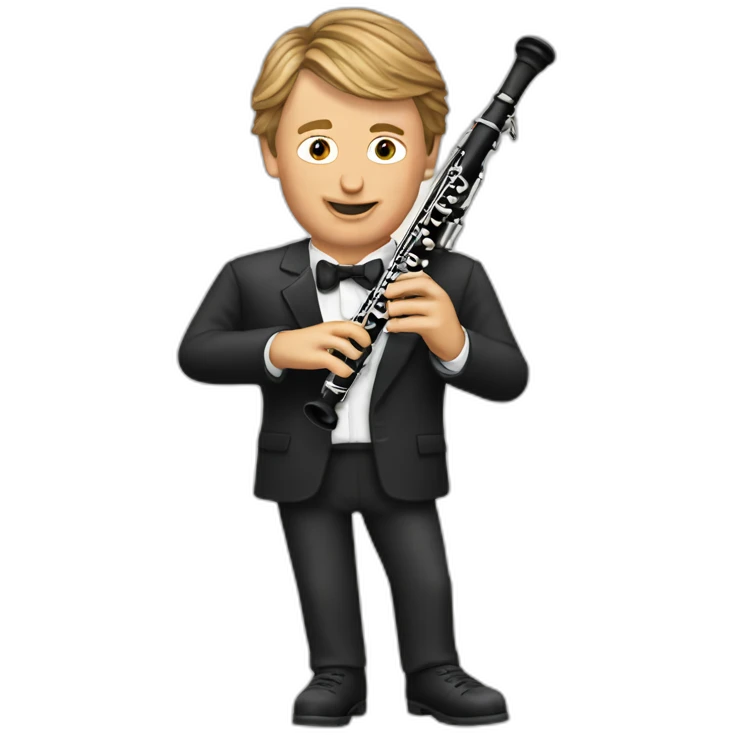 Wayne Gretzky playing the clarinet emoji